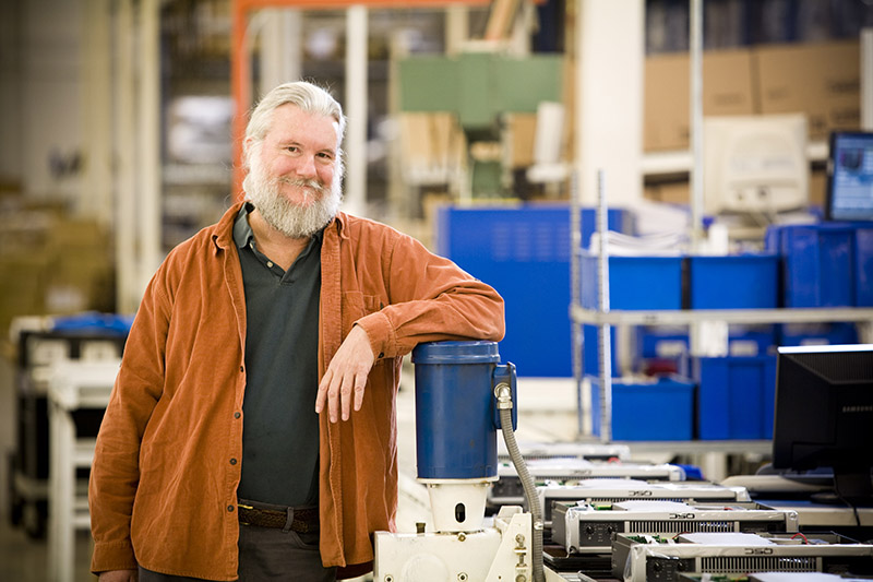 Pat Quilter on the QSC production line.