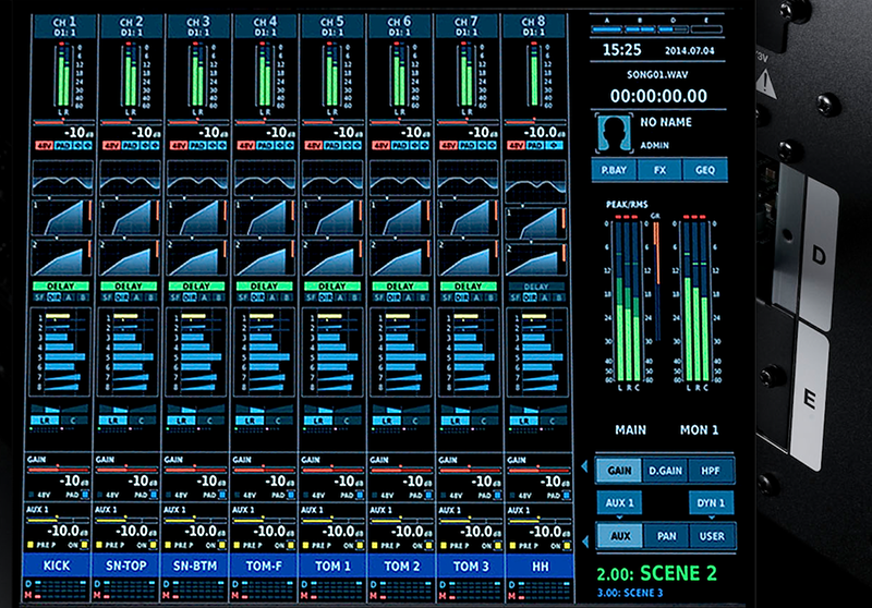 The touch screen shows status at a glance