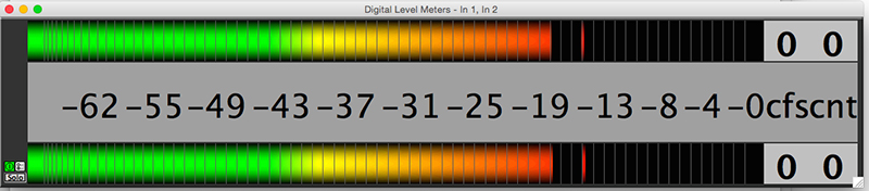 Fig. 2: When a 1.23-volt signal feeds a dBFS meter, it should indicate -18 dBFS.