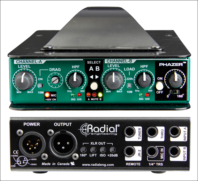 Radial JDV Mk5 Direct Box, front and back