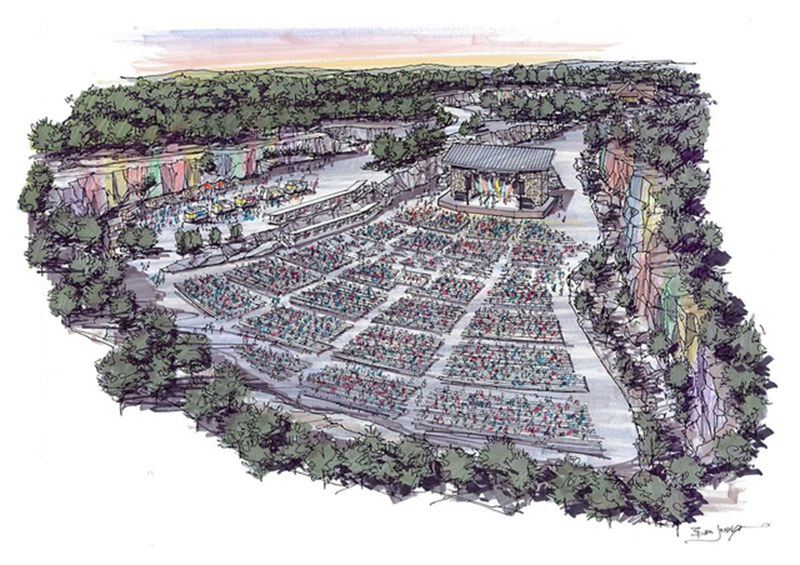 The proposed Graystone Quarry Amphitheater, slated to debut in 2017.