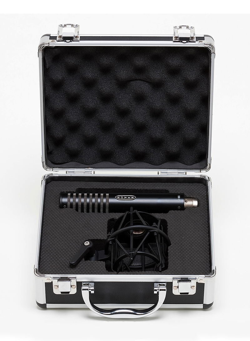 The package includes a carry case and shockmount