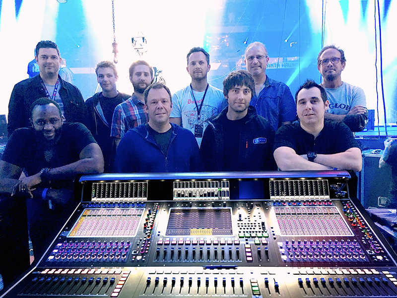 Passion 2016’s audio crew: Front row (left to right): Muchiri Gateri, Jeff Sandstrom, Stephen Bailey and Kyle McMahon. Back row: Matt Manix, Nick Geiger, PJ Culbreth, Tom Worley, Louis Adamo and Ron Kimball.