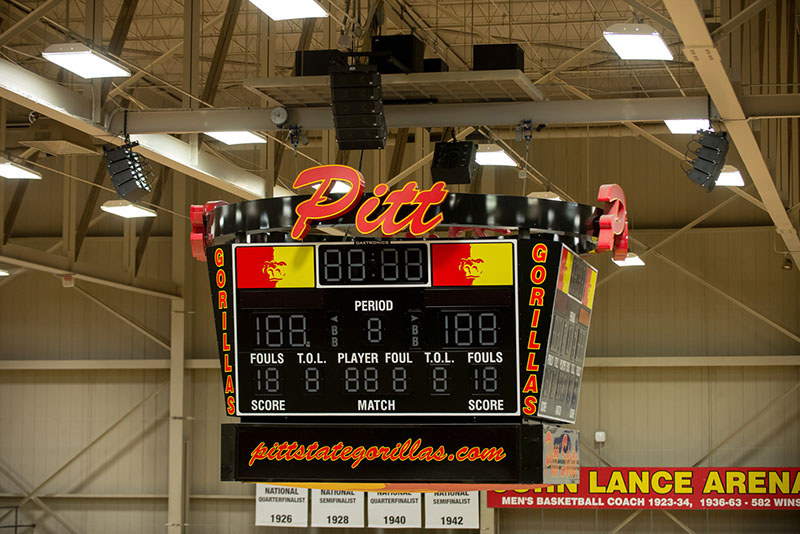 PSU’s John Lance Arena has VUE Audiotechnik al-4 arrays with al-4SB subs