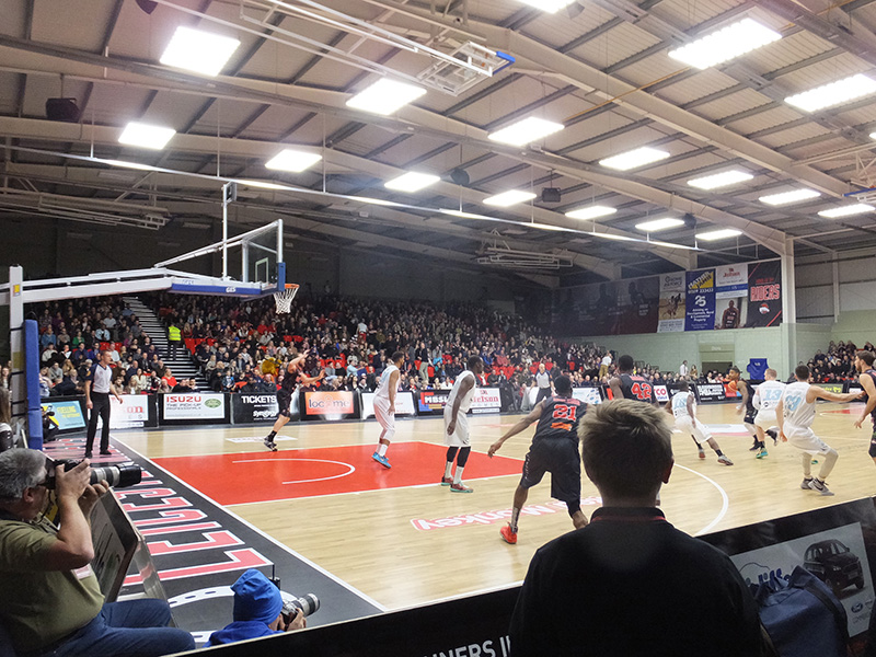 The Leicester Community Sports Arena upgraded with Martin Audio CCD15i coaxial speakers.