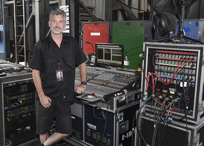 Korn monitor engineer Scott 'Skitch' Canady. Photo by Steve Jennings