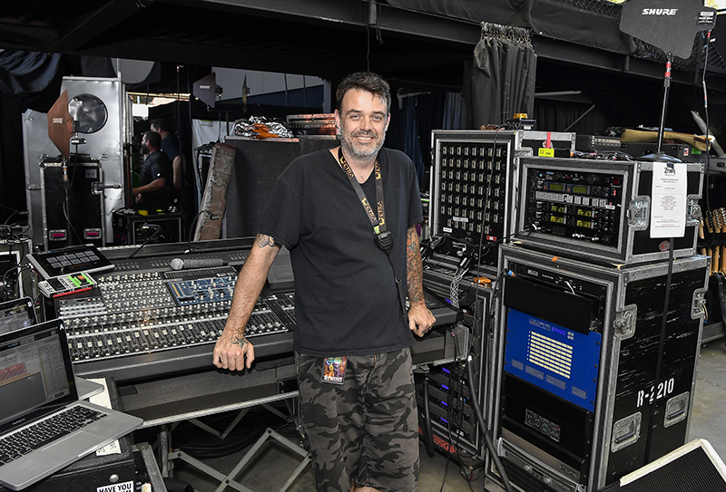 Rob Zombie monitor engineer Steve Walsh. Photo by Steve Jennings