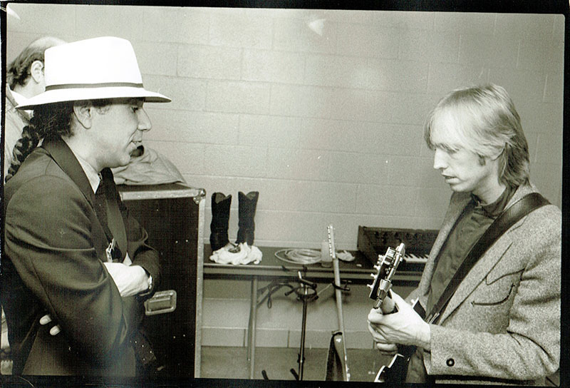 Richard Fernanez backstage with Tom Petty. Photo by Andy Tennille