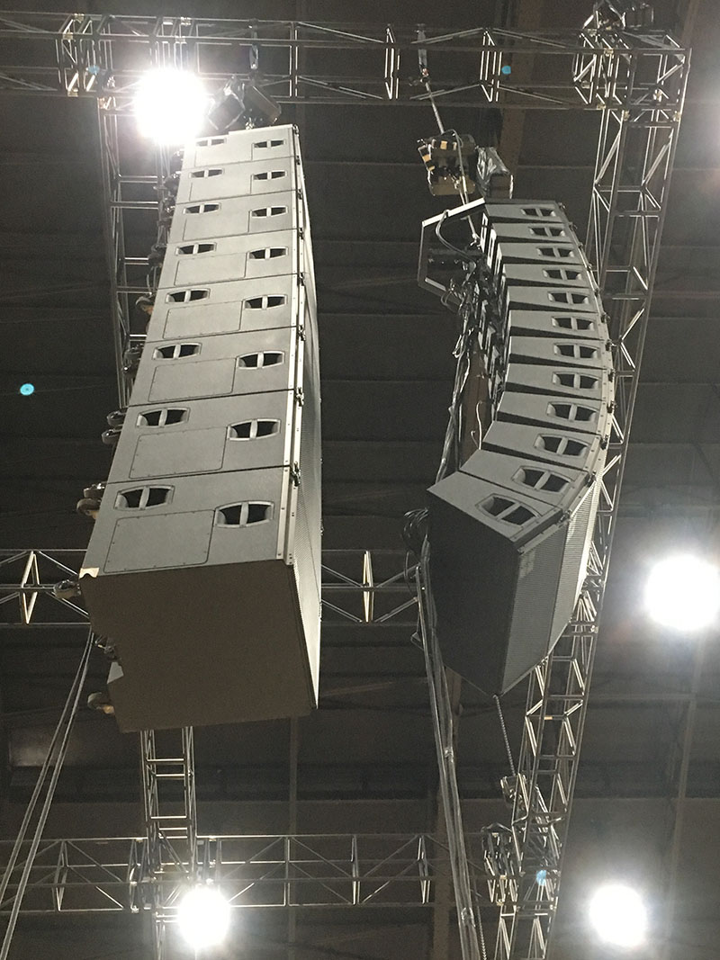 A d&b V Series line array was selected as the house system.