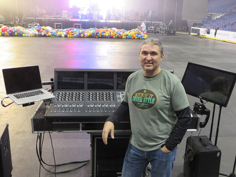 Front of house engineer Steve Cross  recently switched to an Avid S6L console.