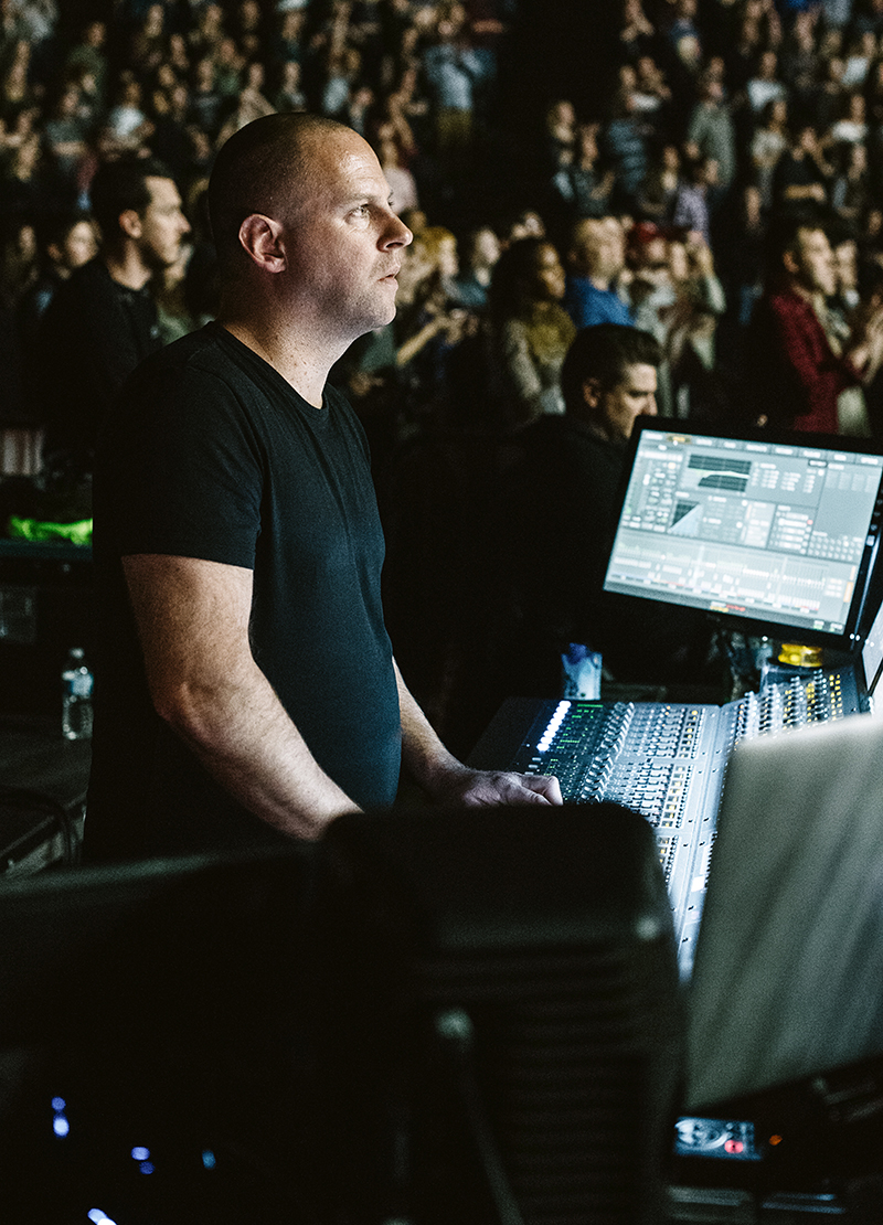 FOH engineer Josh Osmond at the Avid S6L