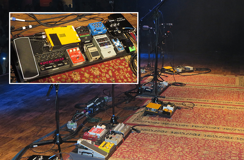 Pedals, and more pedals, are a major part of the Greensky Bluegrass sound.