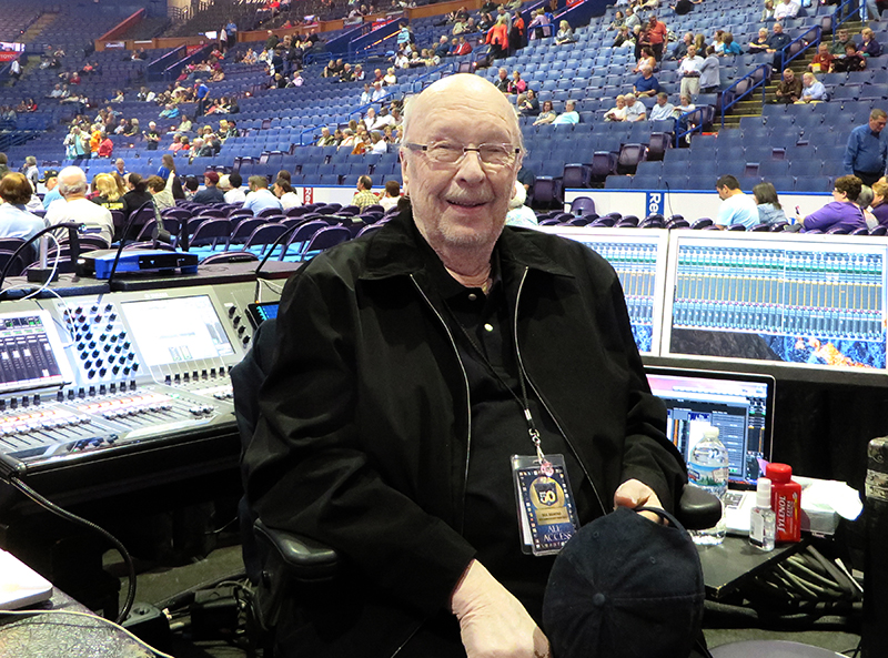 FOH engineer Stanley Miller in his element