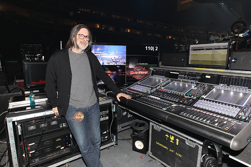 FOH engineer Greg Collins