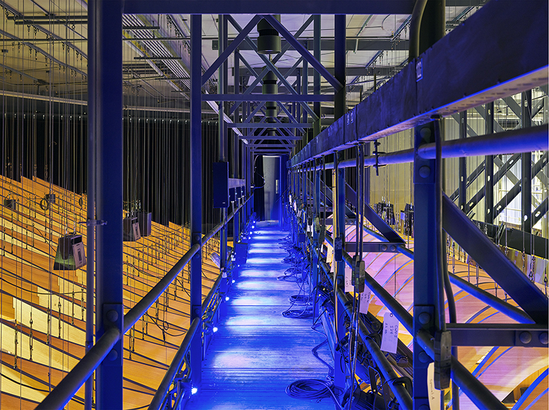 Some of the 300-plus suspended downfiring ceiling speakers that are part of the Meyer Constellation system.. Photo by Alan Karchmer