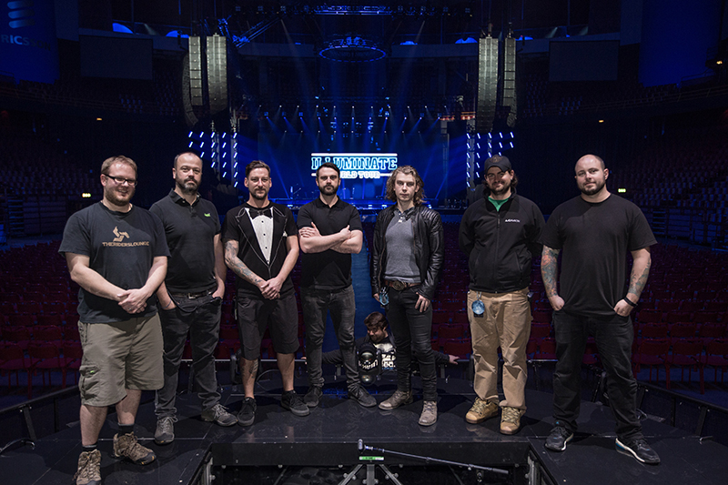 Audio crew, from left: Adam Field, Andrew Thornton, Ben Smith, Mike Flaherty,  Duncan Ladkin (hiding below center), Tom Wood, Greg Horning, Anthony Levato.