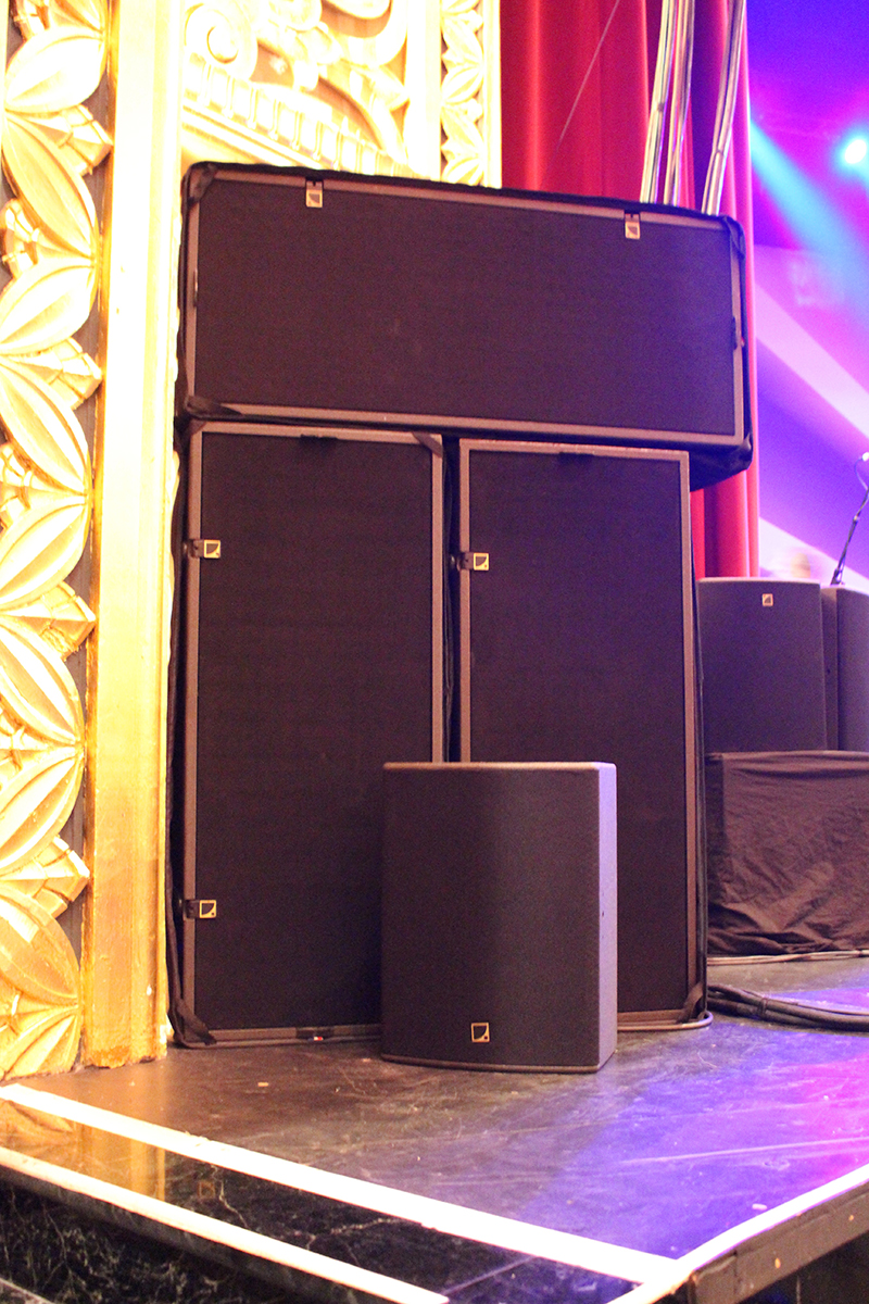 Three ground-stacked, L-Acoustics SB28 subs and a number of L-Acoustics X15hiQ and 8XT coaxial fill speakers rounded out the main P.A.