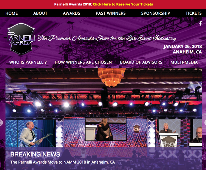 Check out the new look of ParnelliAwards.com