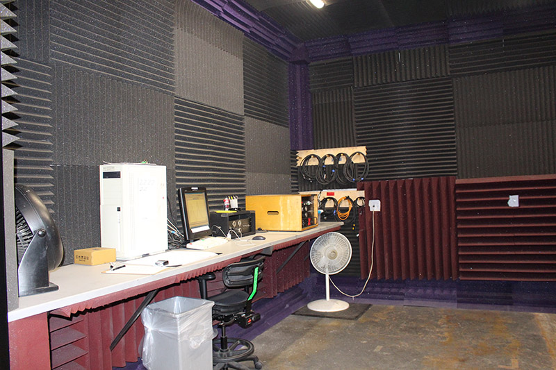 The sound testing room