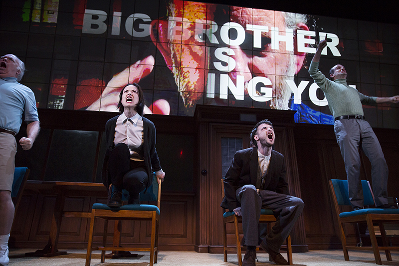 Olivia Wilde, Tom Sturridge and the cast of Broadway’s 1984. photo by Julieta Cervantes