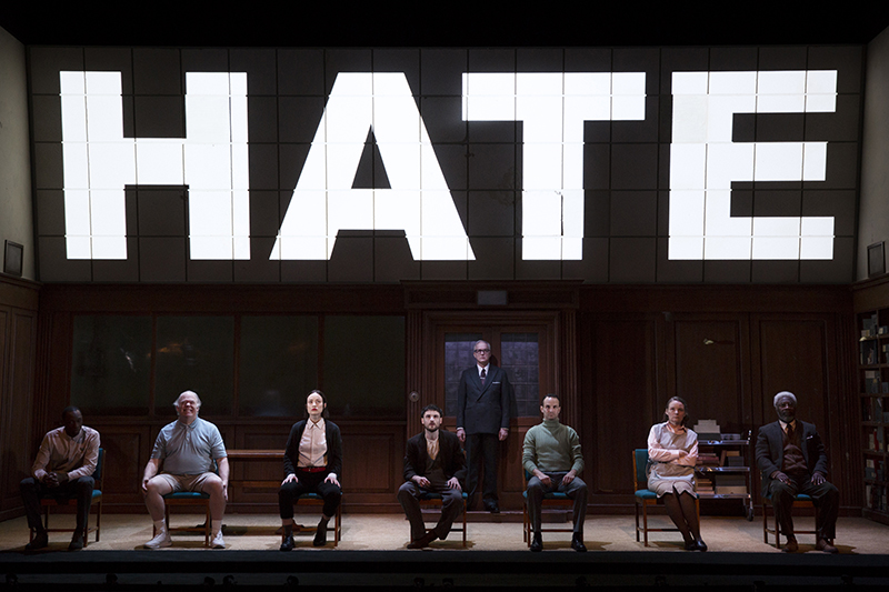 The cast of Broadway’s 1984 at the Hudson Theatre. Photo by Julieta Cervantes