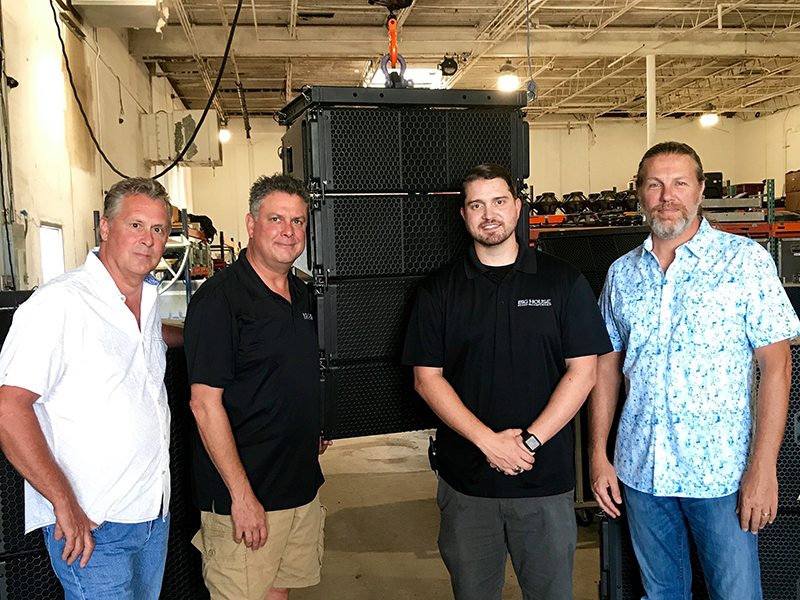 The company recently added Adamson’s E15 to its warehouse. From left, Roy Kircher, Bobby Filarowicz, Matt Rilling and Rod Nielsen.