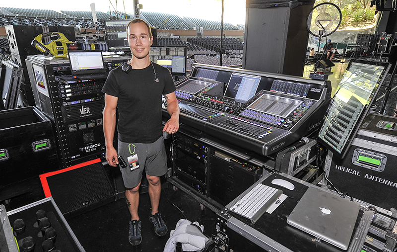 Dave McMullin, Monitor Engineer. Photo by Steve Jennings