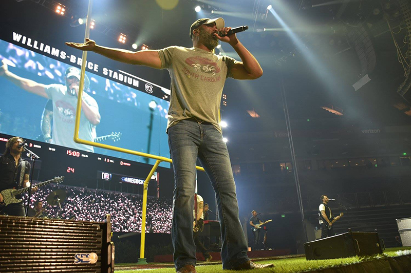 Darius Rucker at Williams-Brice Stadium in Columbia, SC, home of the Gamecocks.