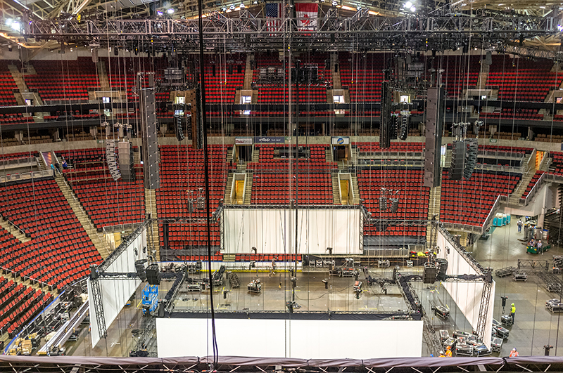 The setup for The International - DOTA at KeyArena in Seattle.