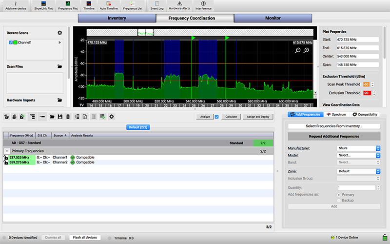 Image 7: Shure Wireless Workbench screenshot