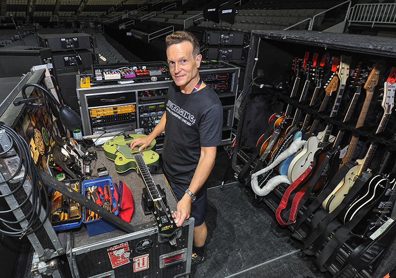 Jez Webb, Martin Gore's guitar tech. Photo by Steve Jennings