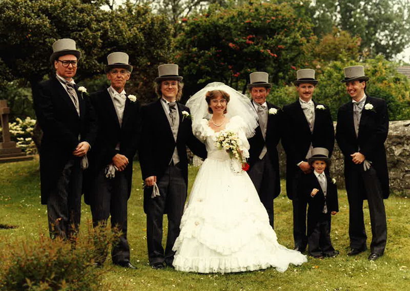 John and Judith on their wedding day