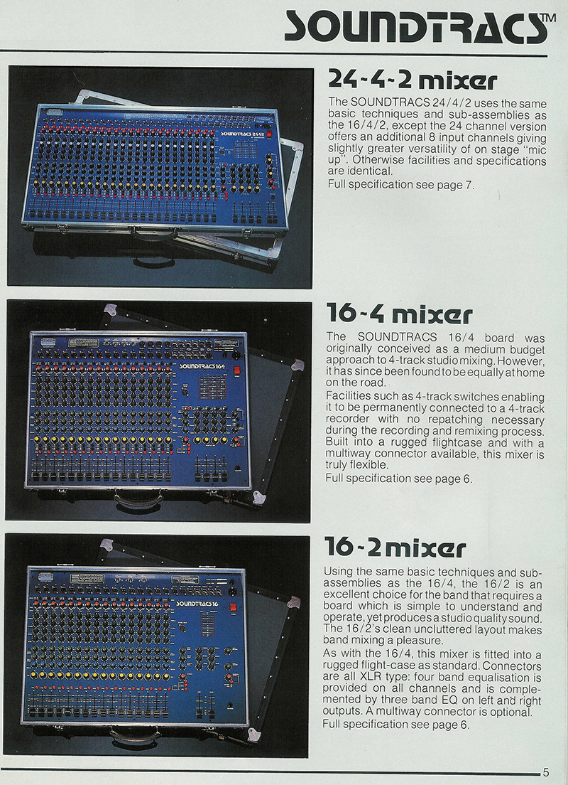 Soundtracs mixers