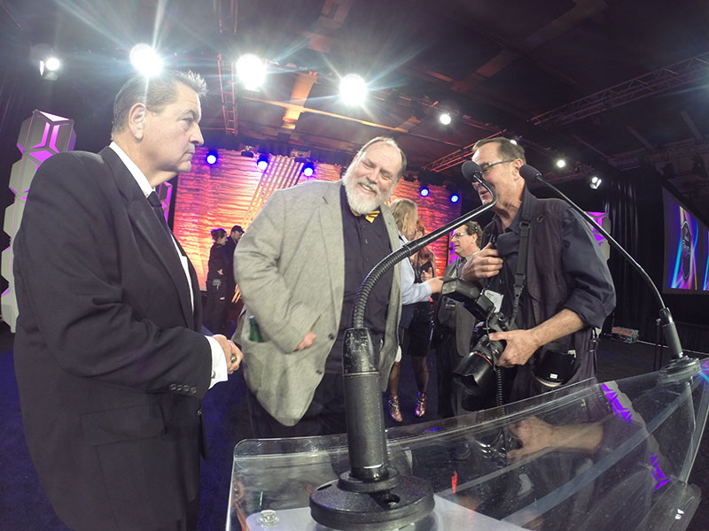 Ricky 'Chainsaw' LaPointe with Boomer and others at the 17th Annual Parnelli Awards