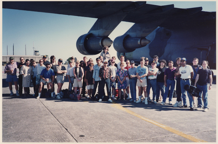 Boomer and crew at Clark Air Force Base in 1991