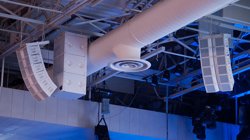 All gear — from the L-Acoustics Kara elements to the cables — needed to have a white finish