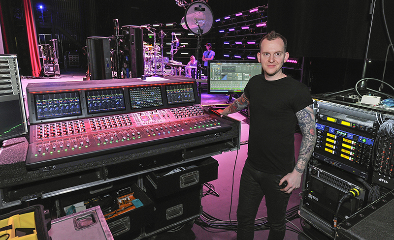 Daniel Kirkpatrick, monitor engineer. Photo by Steve Jennings