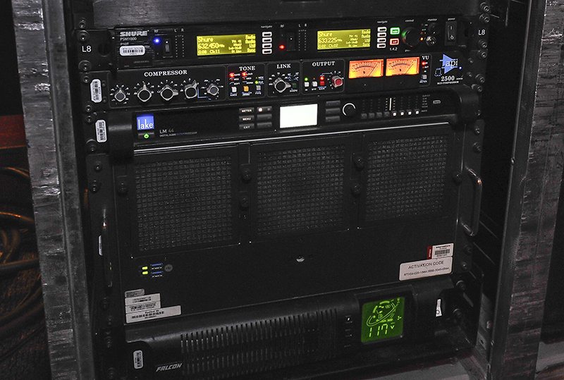 The rack at FOH. Photo by Steve Jennings