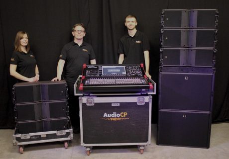 Left to Right … CP Audio’s Alison Young (Office Manager), Scott Young ( Managing Director and Jordan Lannigan (Audio Visual Technician)