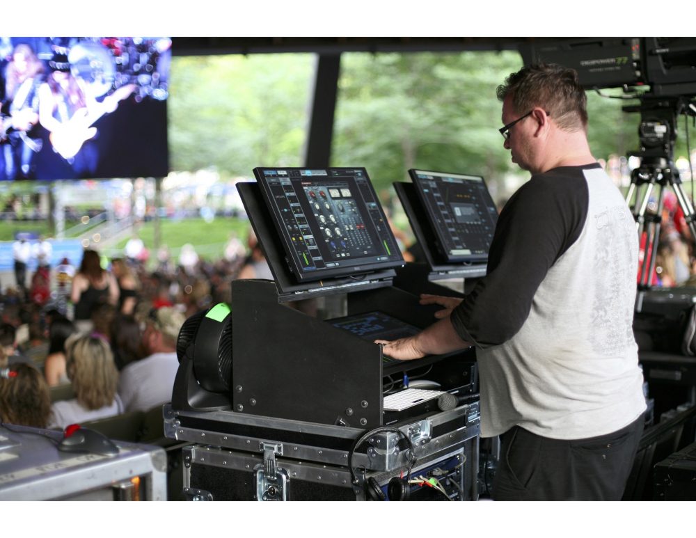 FOH engineer James Gebhard