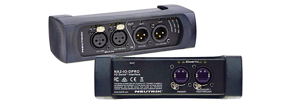Neutrik Debuts Mic, Line, AES/EBU I/O to Dante Interface