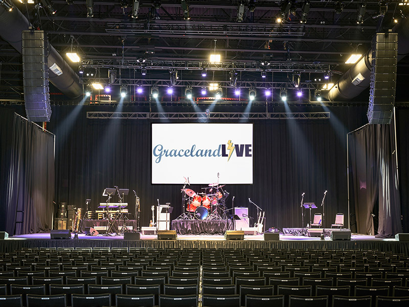 Eighth Day Sound Installs Adamson System for Graceland Soundstage in