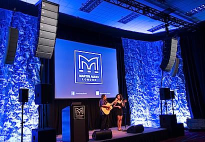 Martin Audio bucked the trend of CD playbacks by hosting live performances in its demo rooms. 