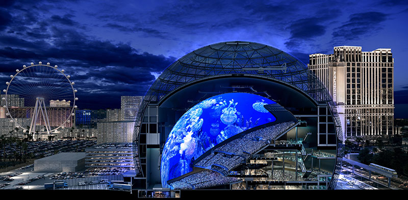 Las Vegas Issues on X: The sphere is now a giant basketball