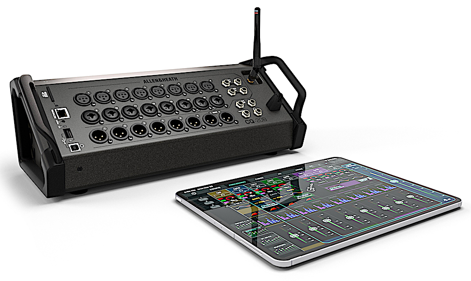 The CQ-20B is built into a stagebox-style chassis and is controlled via the new CQ-MixPad app