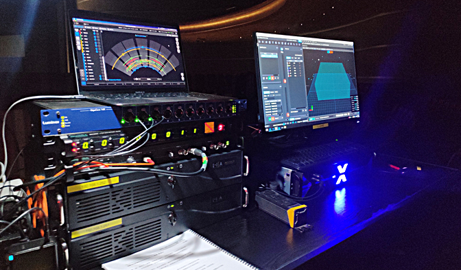 The technical team at NCPA used BlackTrax infrared sensor system for real-time tracking of lead opera performers, which seamlessly integrated into the L-ISA Controller.