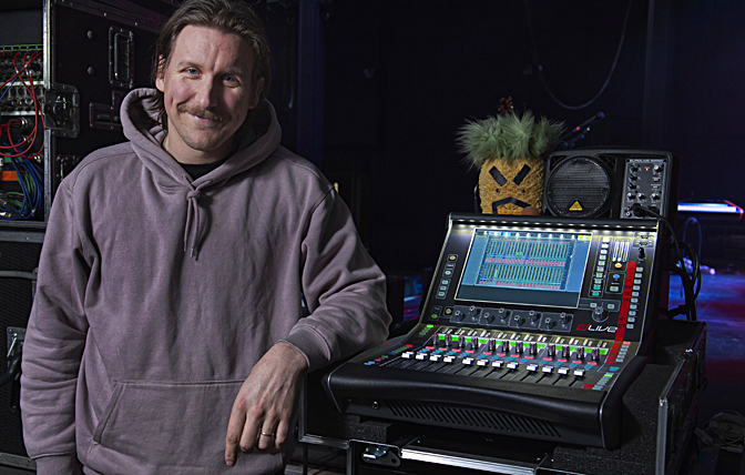 Monitor engineer Sam Chadwick