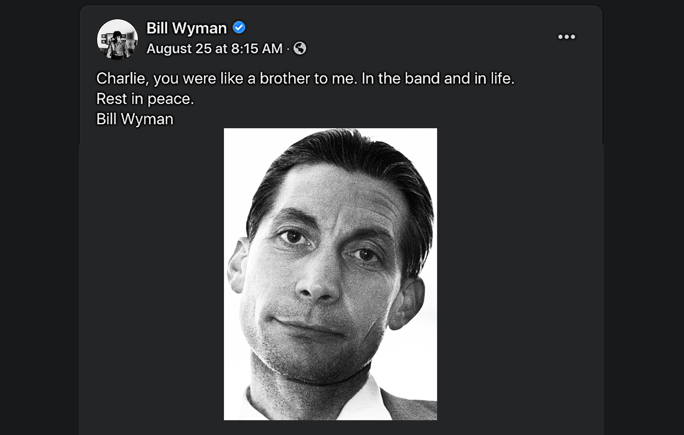 Bill Wyman offered this more contemplative view of Charlie