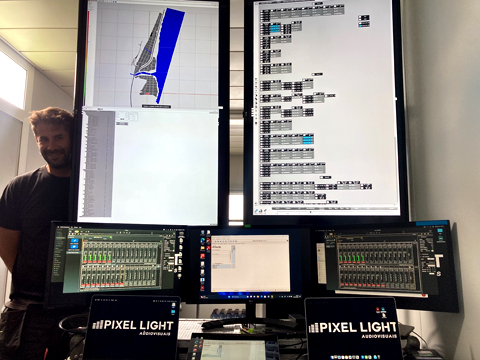 The two Outline Newton processors (shown here at work) were essential to the success of the event