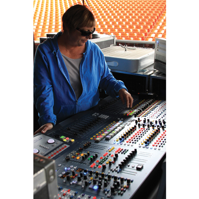 Monitor engineer Karrie Keyes with Midas Pro 9 (Pearl Jam)